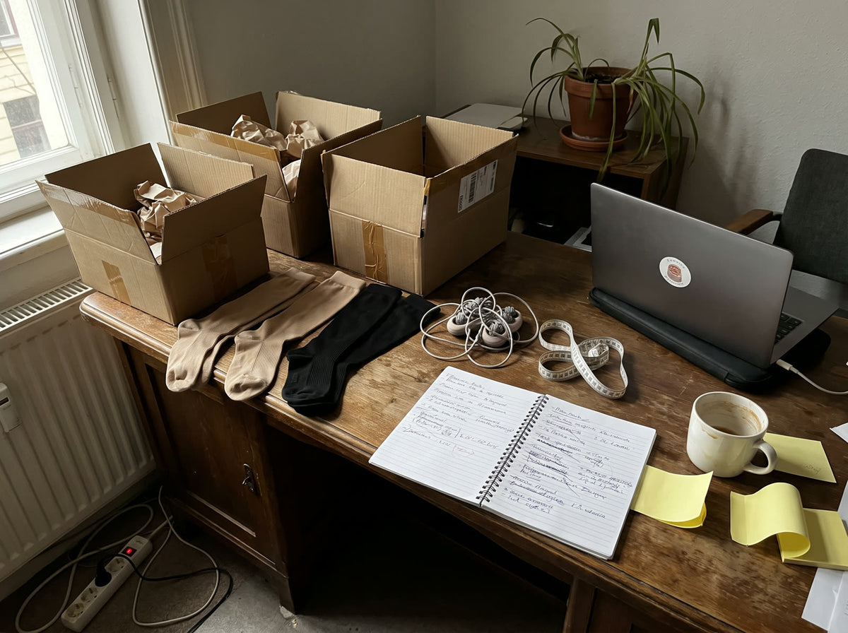 Le bureau ou les modeles recus sont deballes, compares et annotes