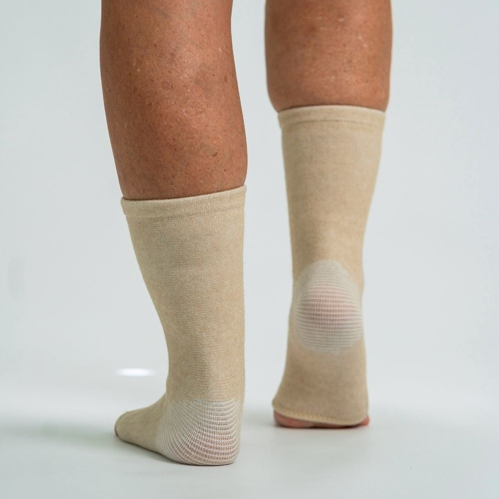 Le manchon beige vu de dos